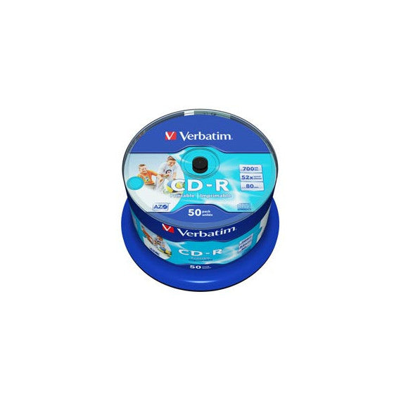 Verbatim - Scatola 50 CD-R Bulk Data Life Plus - spindle 1X/52X - 43438 -700MB