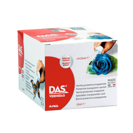 Vernice vetrificante Das trasparente e protettiva con effetto lucido 33 ml F501200