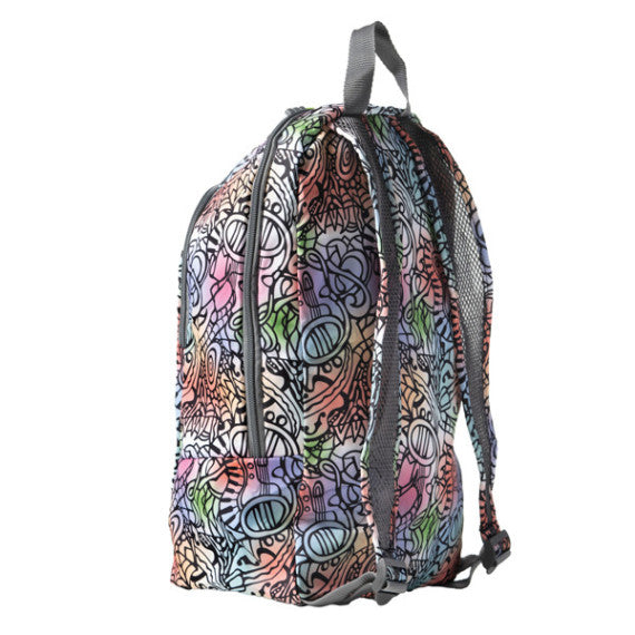 Zaino Ready - 28 x 44 x 15 cm - tela - fantasie assortite - InTempo