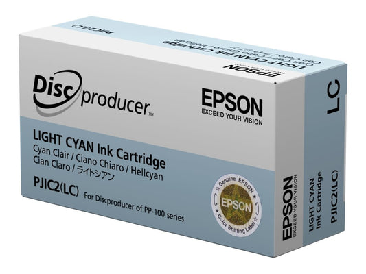 Epson PJIC7LC light ciano PJIC2 C13S020448 C13S020689 cartuccia originale per Epson Discproducer PP 100,PP 50 capacità  31.3ml
